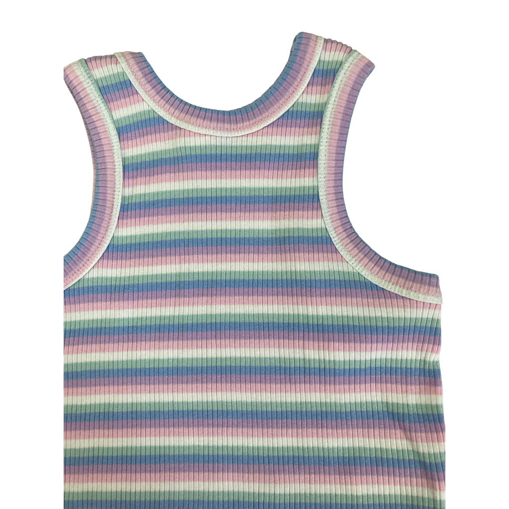 5Y Pastel Stripe Halter Neck Tank Top - Cotton On