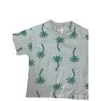 US 6M Mint Green Palm Tree T Shirt - H&M