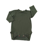3-6M Moss Green BonBon Bodysuit - Little Moi