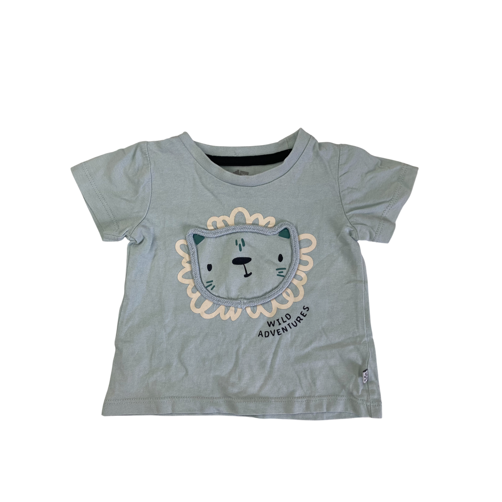 3-6M Light Blue Lion T Shirt - Woolworths