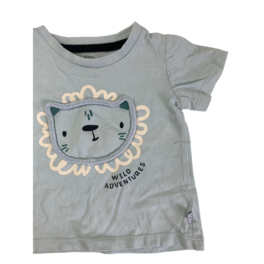 3-6M Light Blue Lion T Shirt - Woolworths