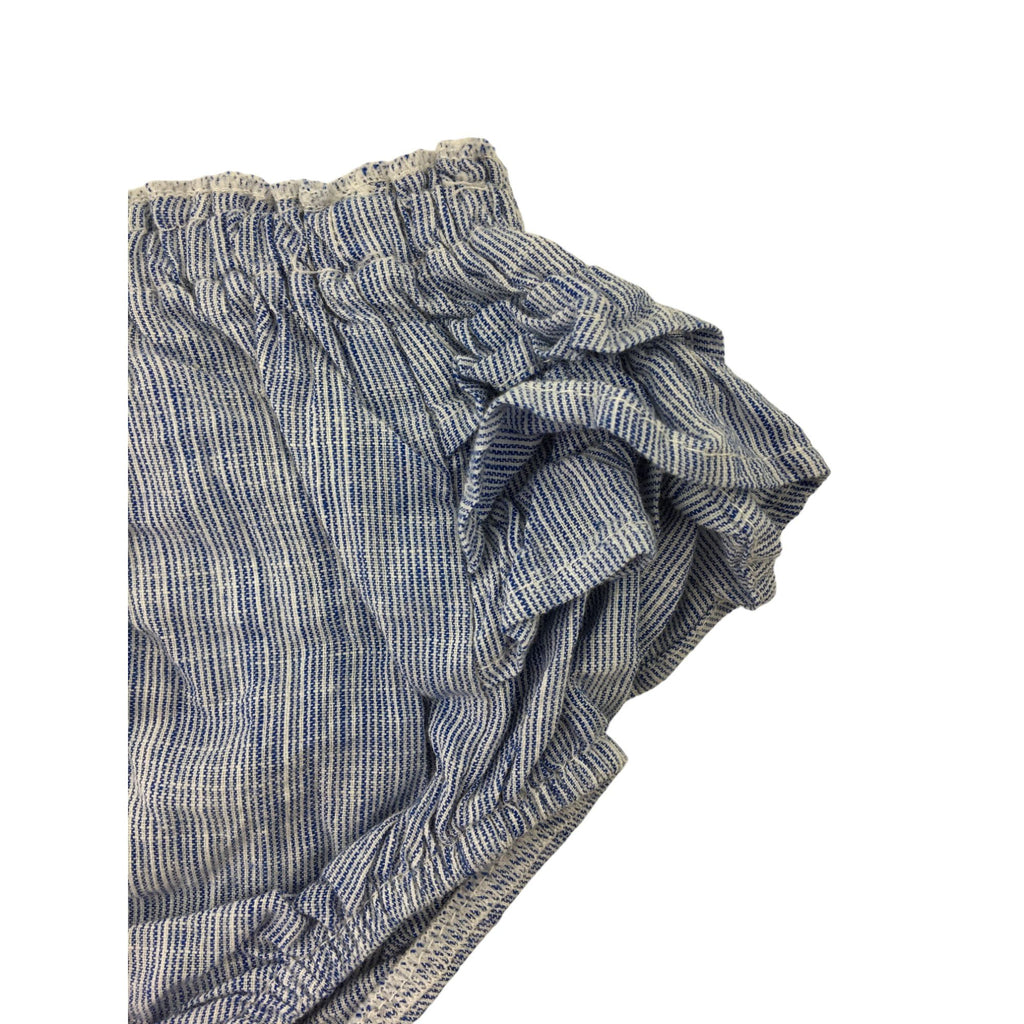 3-6M Blue Stripe Ruffled Bloomer - Clicks