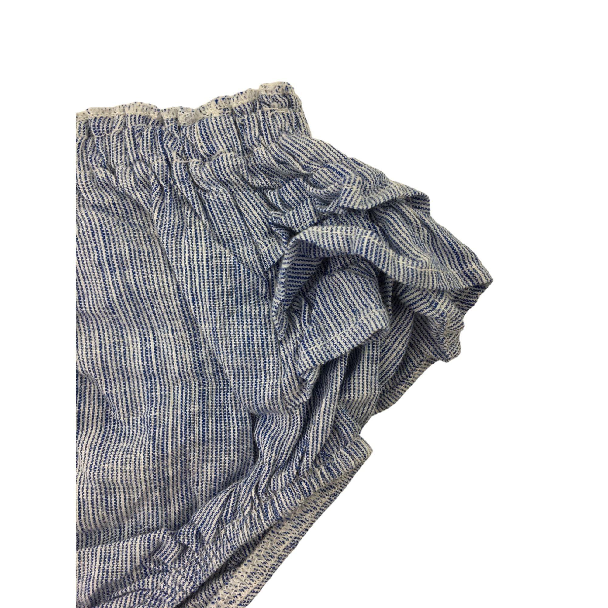 3-6M Blue Stripe Ruffled Bloomer - Clicks