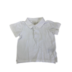 UK 4-6M White Organic Cotton Golfer Top - H&M