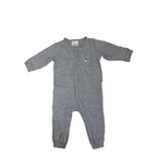UK 6-9M Grey Melange Snap Onesie - H&M