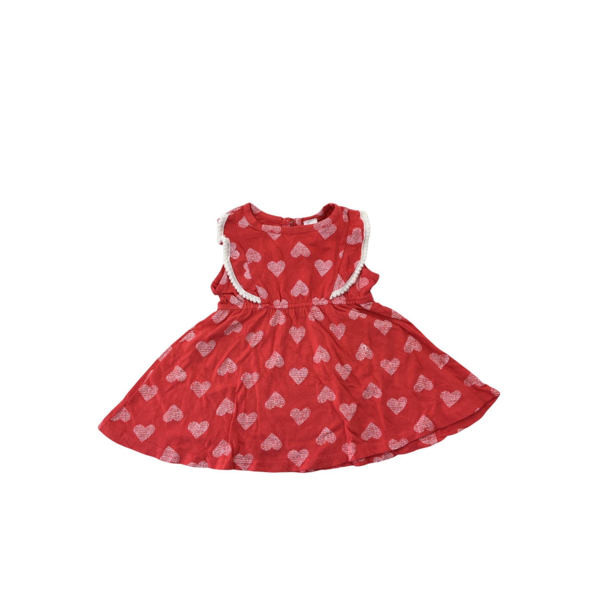 6-12M Red & White Heart Dress - Ackermans