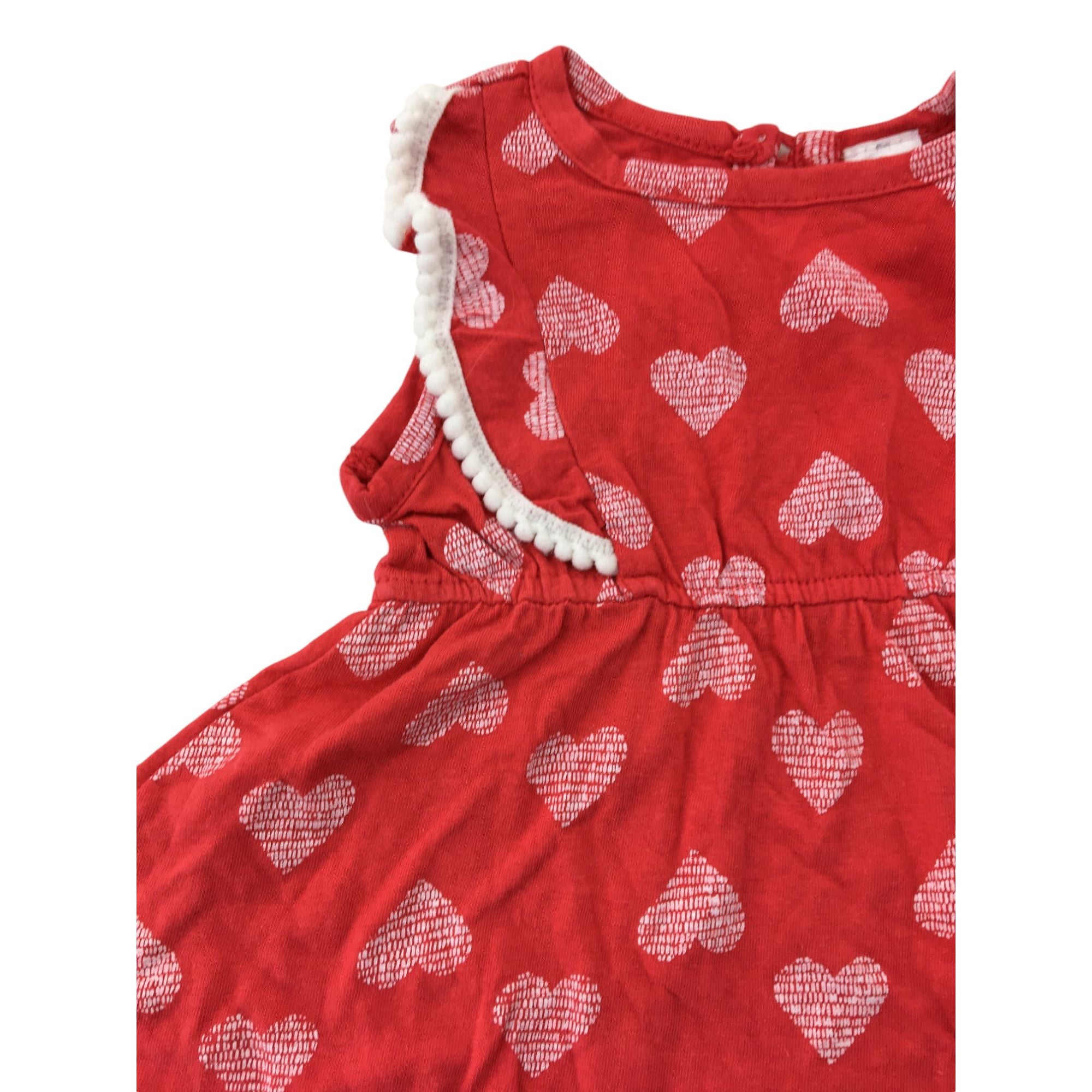 6-12M Red & White Heart Dress - Ackermans