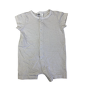 UK 2-4M White & Beige Stripe Snap Romper - H&M