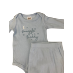 0-3M Light Blue Sleep Bodysuit & Leggings - Cotton On