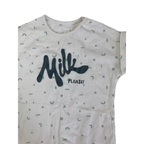3-6M Cream & Mint "Milk" Batwing Romper - Woolworths