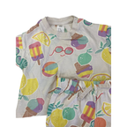 UK 4-6M Beige Pastel Summer Print Set - H&M