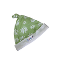6-12M Mint Green & White Flower Knotted Beanie - Portchik Gear
