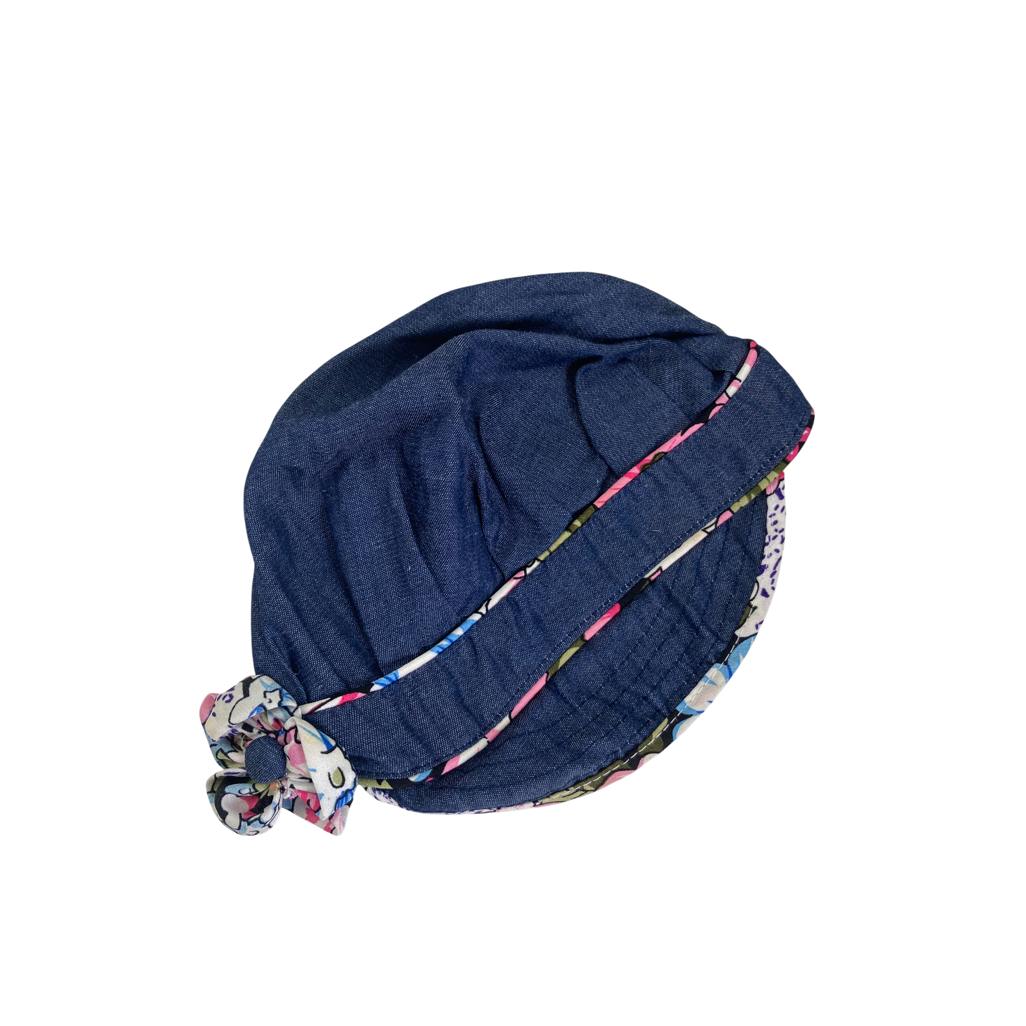 3-6M Dark Blue Denim Newsboy Cap - Jet