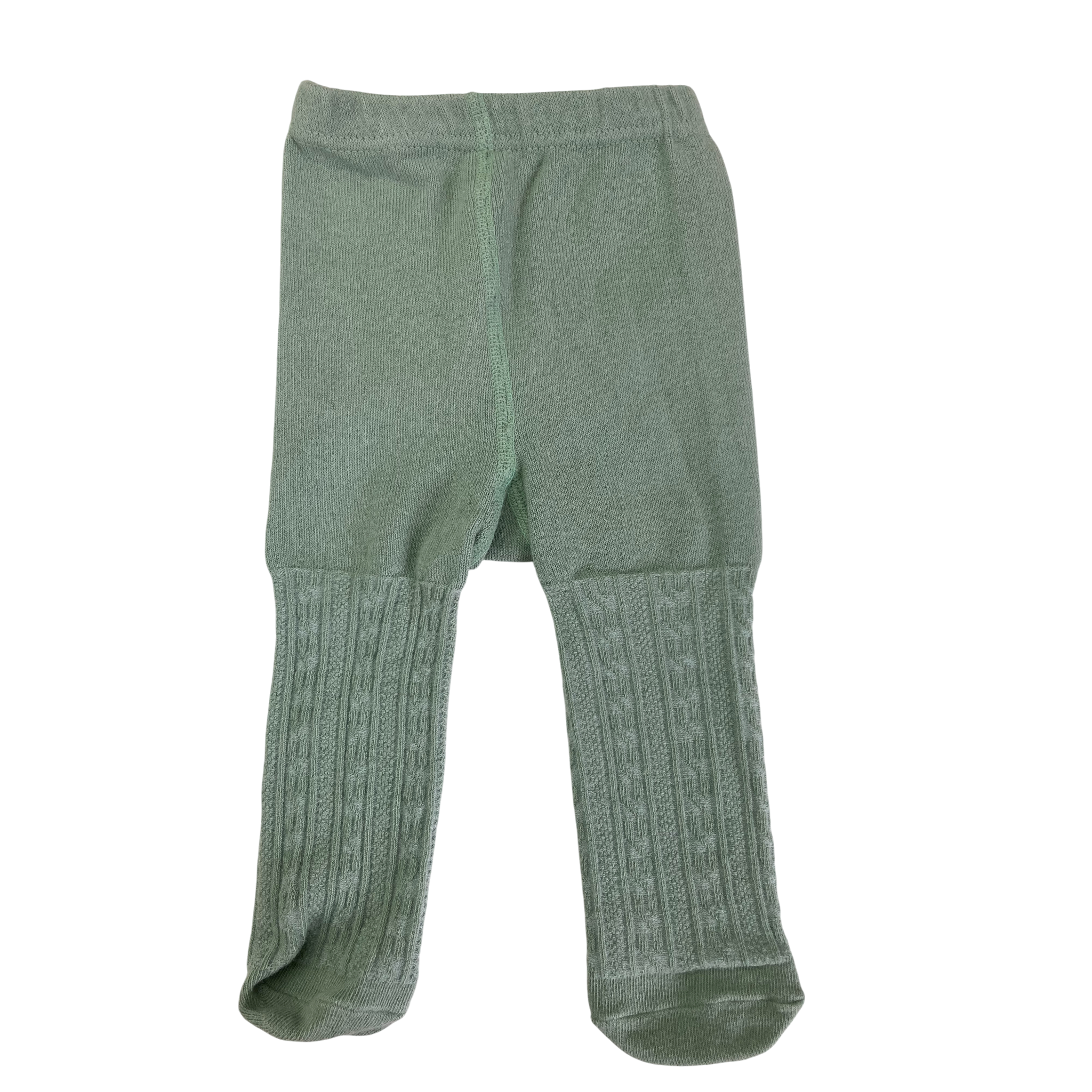 0-3M Mint Green Cableknit Stockings
