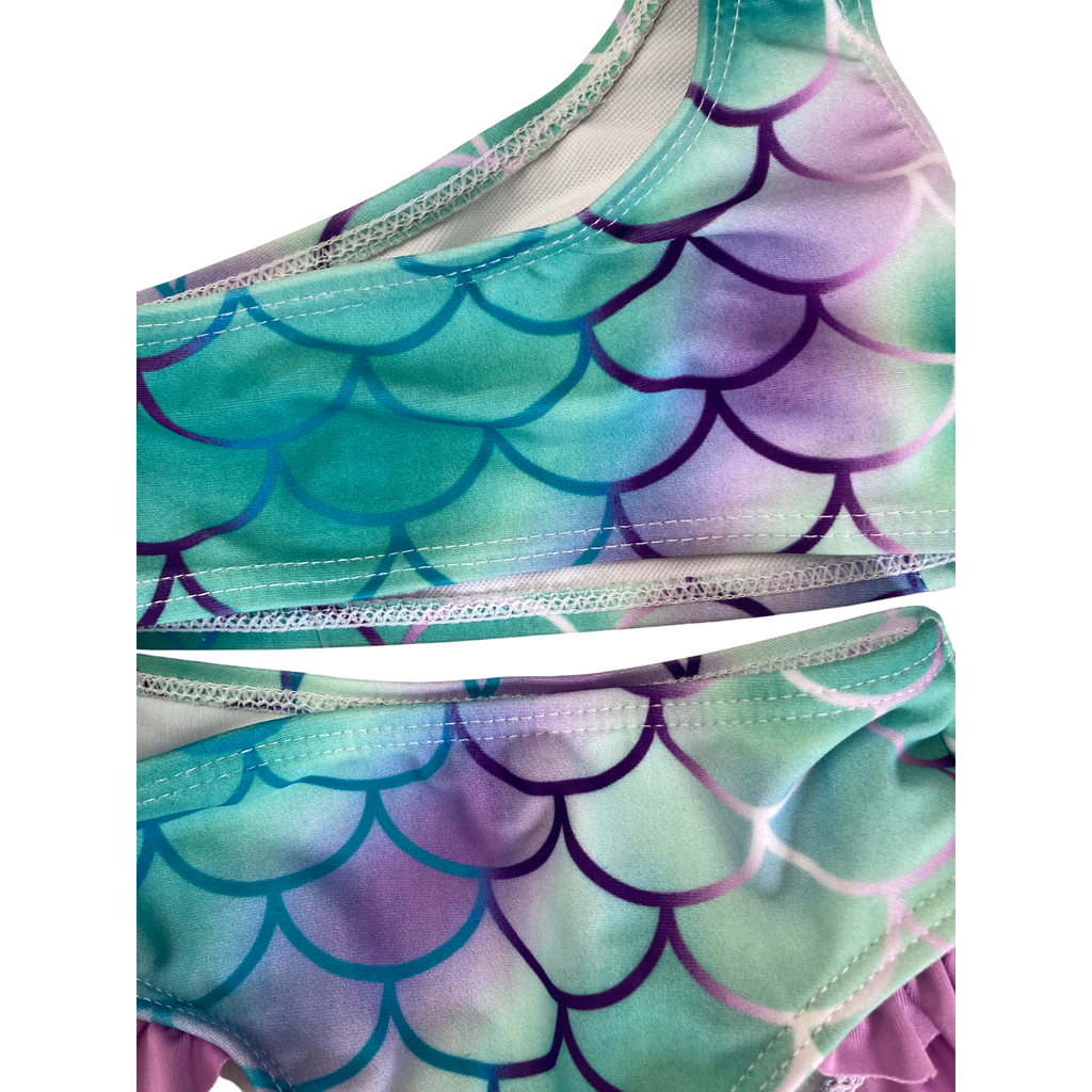 6M Green & Purple Mermaid Bikini - Shein