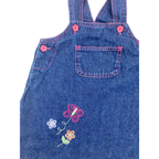 12-18M Dark Blue Denim Dungaree Dress - Jolly Tots