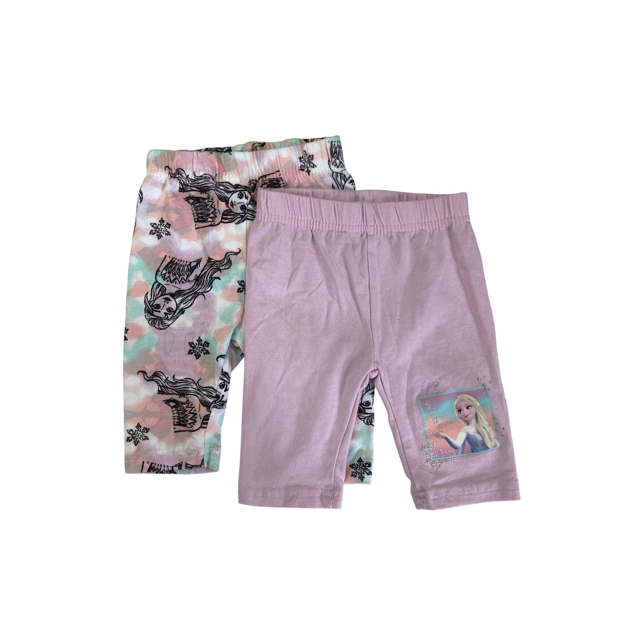 3-6M Pink & Pastel Frozen Leggings - Disney