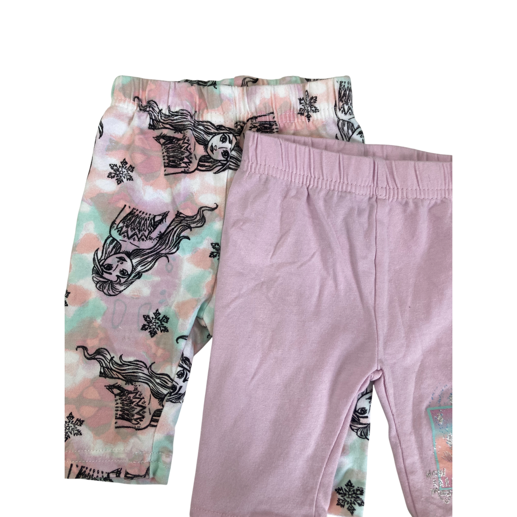 3-6M Pink & Pastel Frozen Leggings - Disney