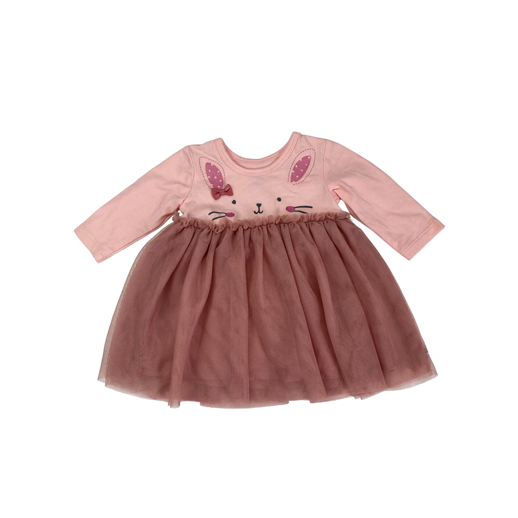 1-3M Pink & Dusty Rose Tulle Bunny Dress - Woolworths