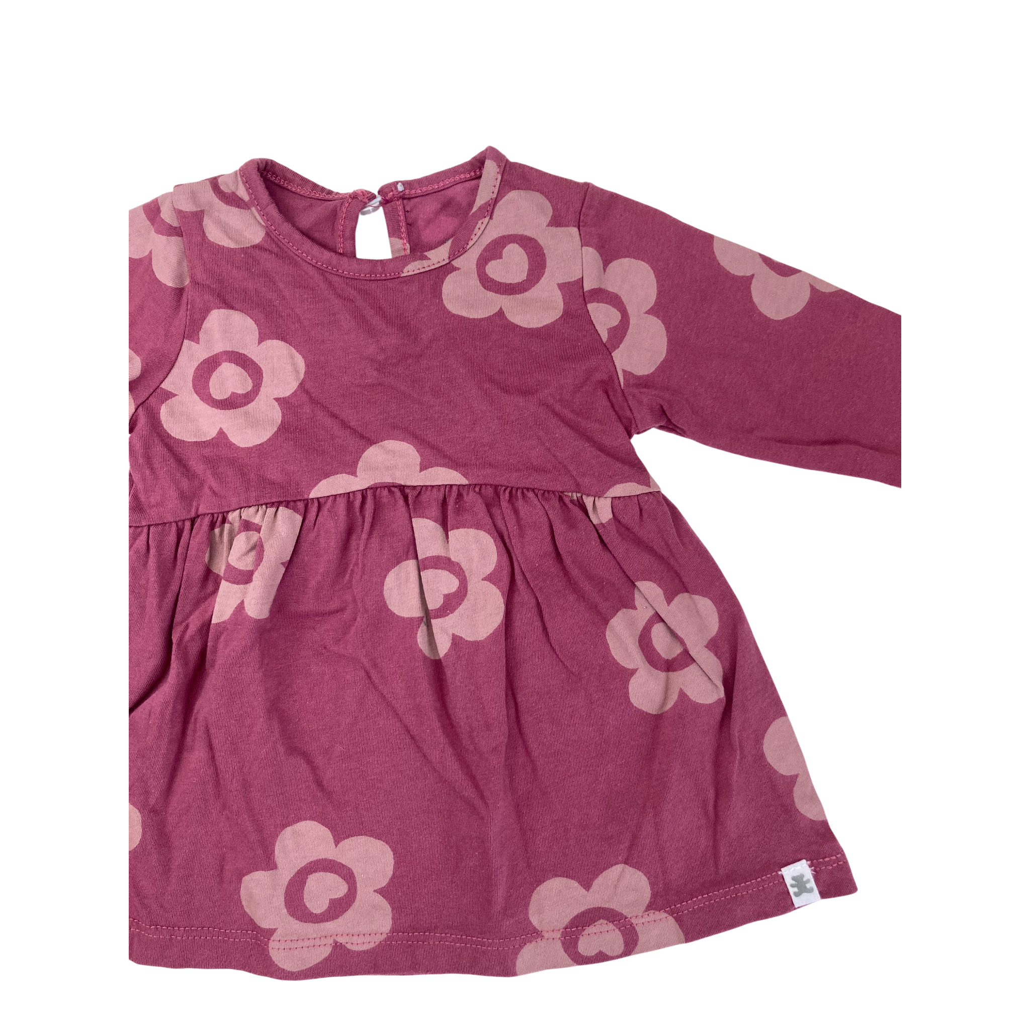 1-3M Mauve & Pink Daisy T Shirt Dress - Woolworths