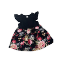 9-12M Black Half Floral Dress - Shein