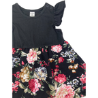 9-12M Black Half Floral Dress - Shein