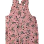 3-6M Pink Floral Cotton Dungaree - Clicks