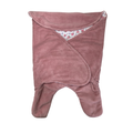 0-3M Pink Fleece & Floral Reversible Leg Swaddle - Baa Baa Black Sheep
