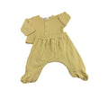 Newborn Light Yellow Snap Top & Footed Leggings set - Shein