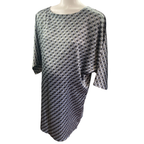 Large - Silver Satin Maternity Tunic - Meamama