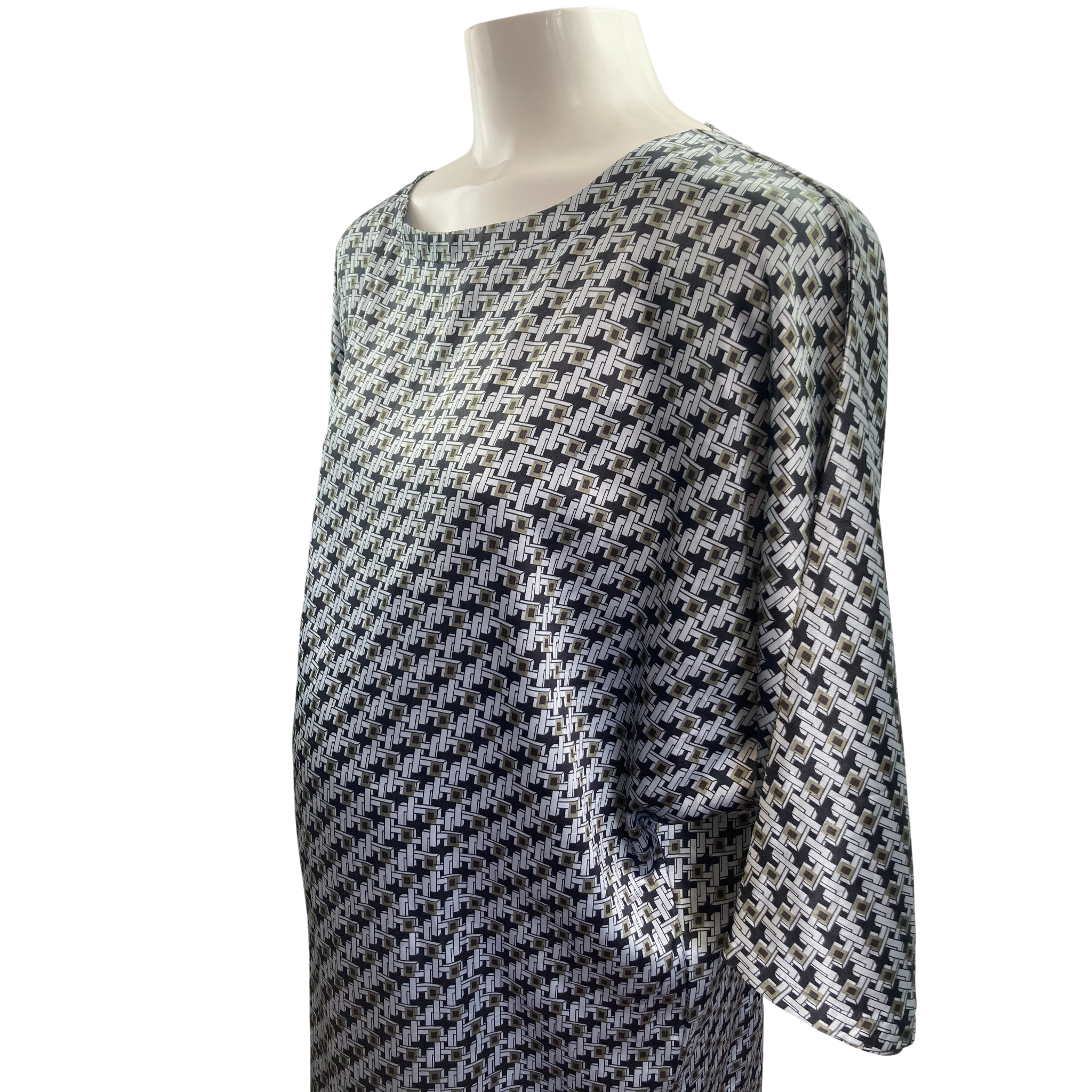 Large - Silver Satin Maternity Tunic - Meamama