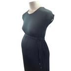 Medium - Black Maternity Maxi Dress - Cherry Melon