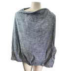 One Size - Blue Chambray Apron Nursing Cover - Baby Sense