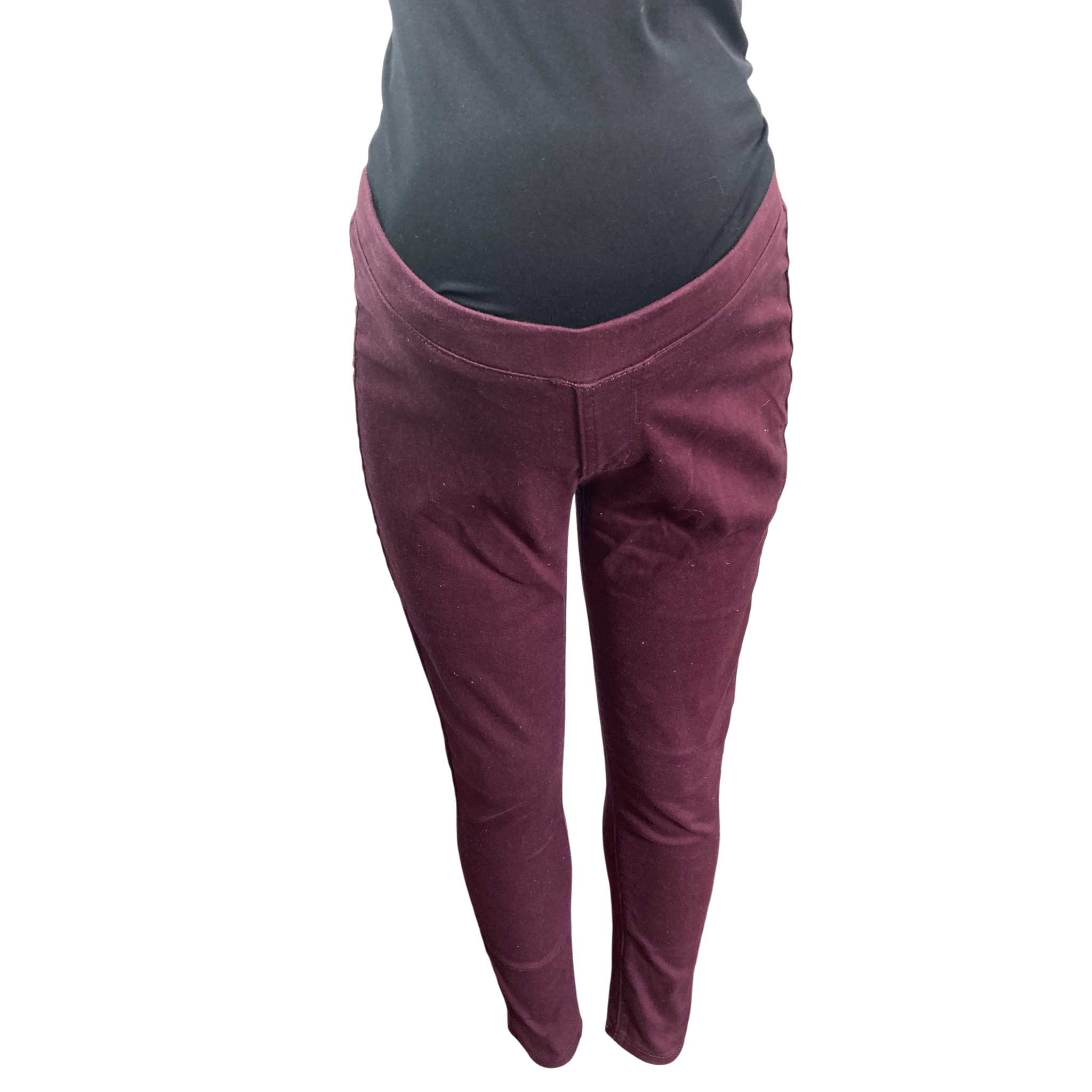 Size UK12 - Maroon Denim Maternity Jeggings - Oakridge