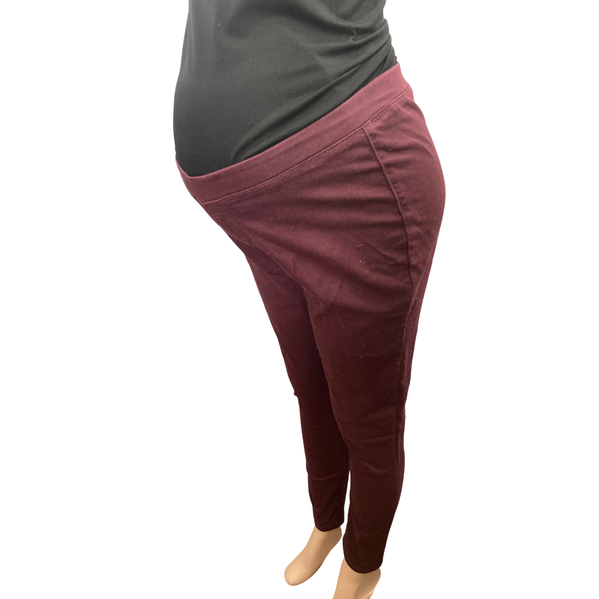 Size UK12 - Maroon Denim Maternity Jeggings - Oakridge