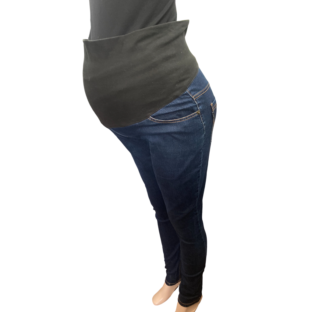 Size 36 - Dark Blue Skinny Maternity Jeans - Cherry Melon