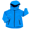 1-2Y Blue soft shell zipper hooded zipper jacket - Topomini