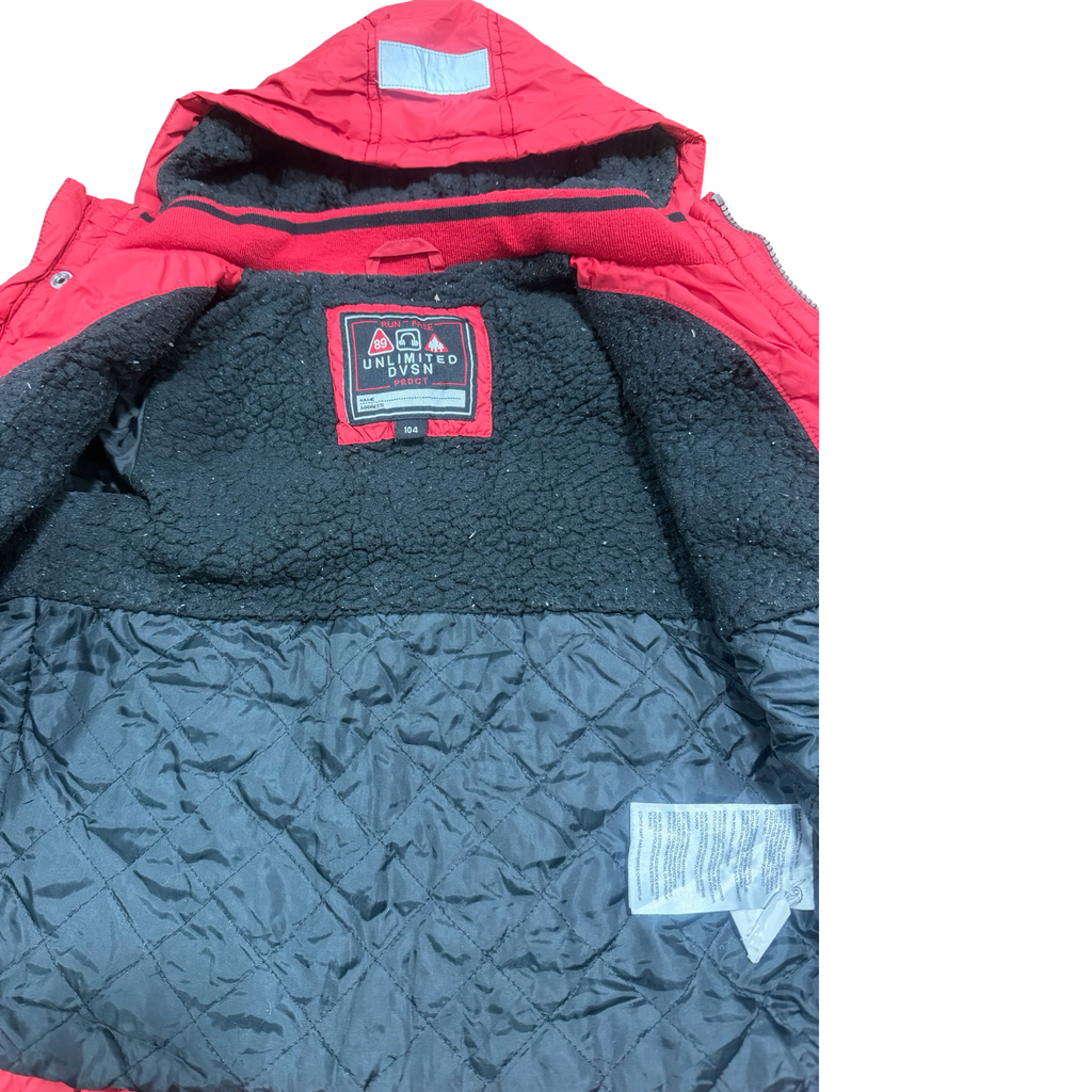 4-5Y Black & red puffer zipper jacket - Ullimited DVSN 🟠