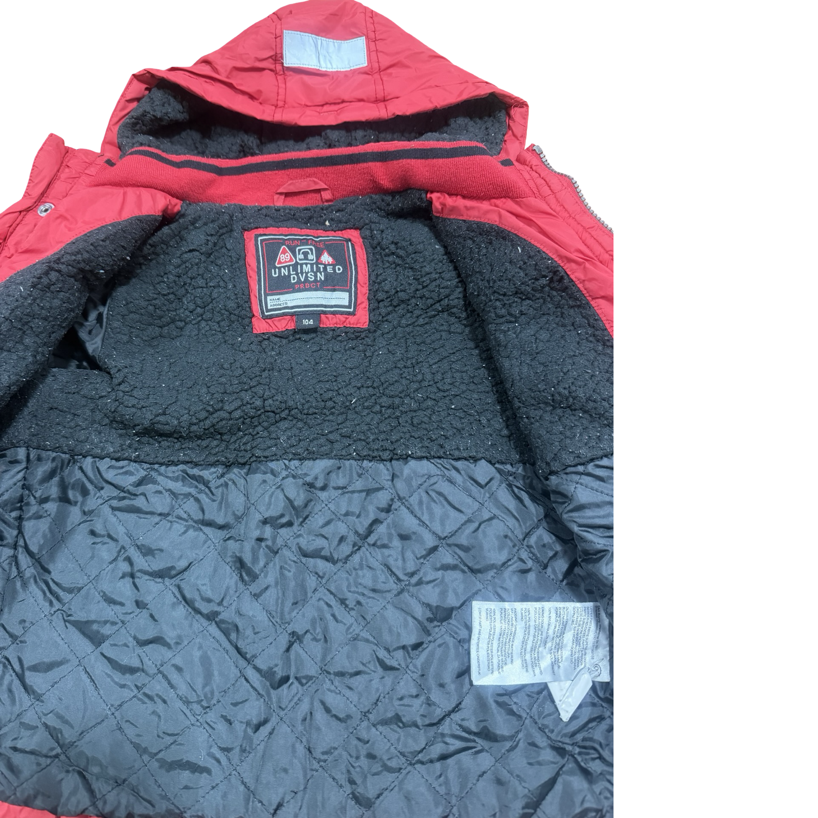 4-5Y Black & red puffer zipper jacket - Ullimited DVSN 🟠