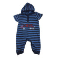0-3M Blue Striped Hooded Onesie - Ackermans