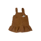 12-18M Tan Corduroy Dunagree Dress - Shein