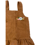 12-18M Tan Corduroy Dunagree Dress - Shein