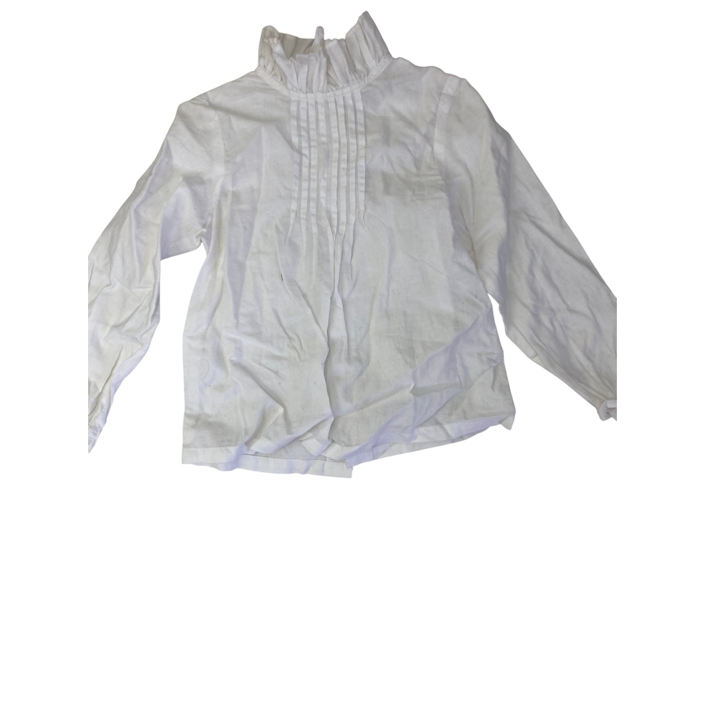 2Y White Ruffled Collared Blouse - Patachou