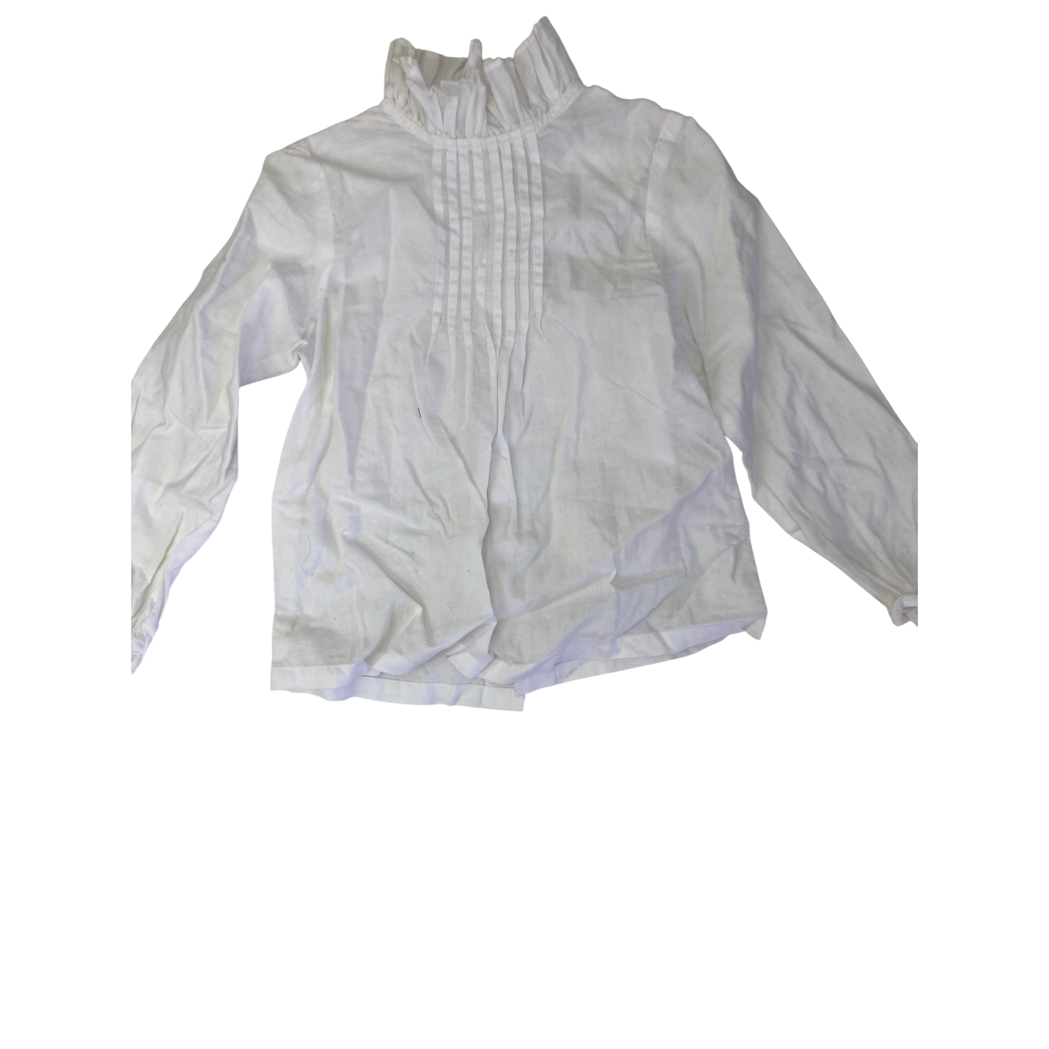 2Y White Ruffled Collared Blouse - Patachou