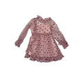 1-2Y Light Pink & Black Tulle Dotted Dress - Shein