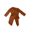 18M Orange Waterfall Stretch Cardigan - Shein