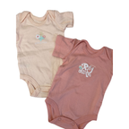Newborn Peach & Coral Summer Bodysuits - Woolworths