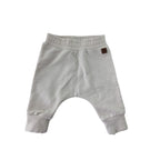 Newborn Cream Cotton Fleece Track Pants - Keedo