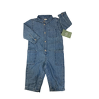 UK 9-12M Light Blue Denim Boiler Suit - H&M