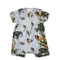 0-3M Light Blue Jungle Zip Romper - Home Grown